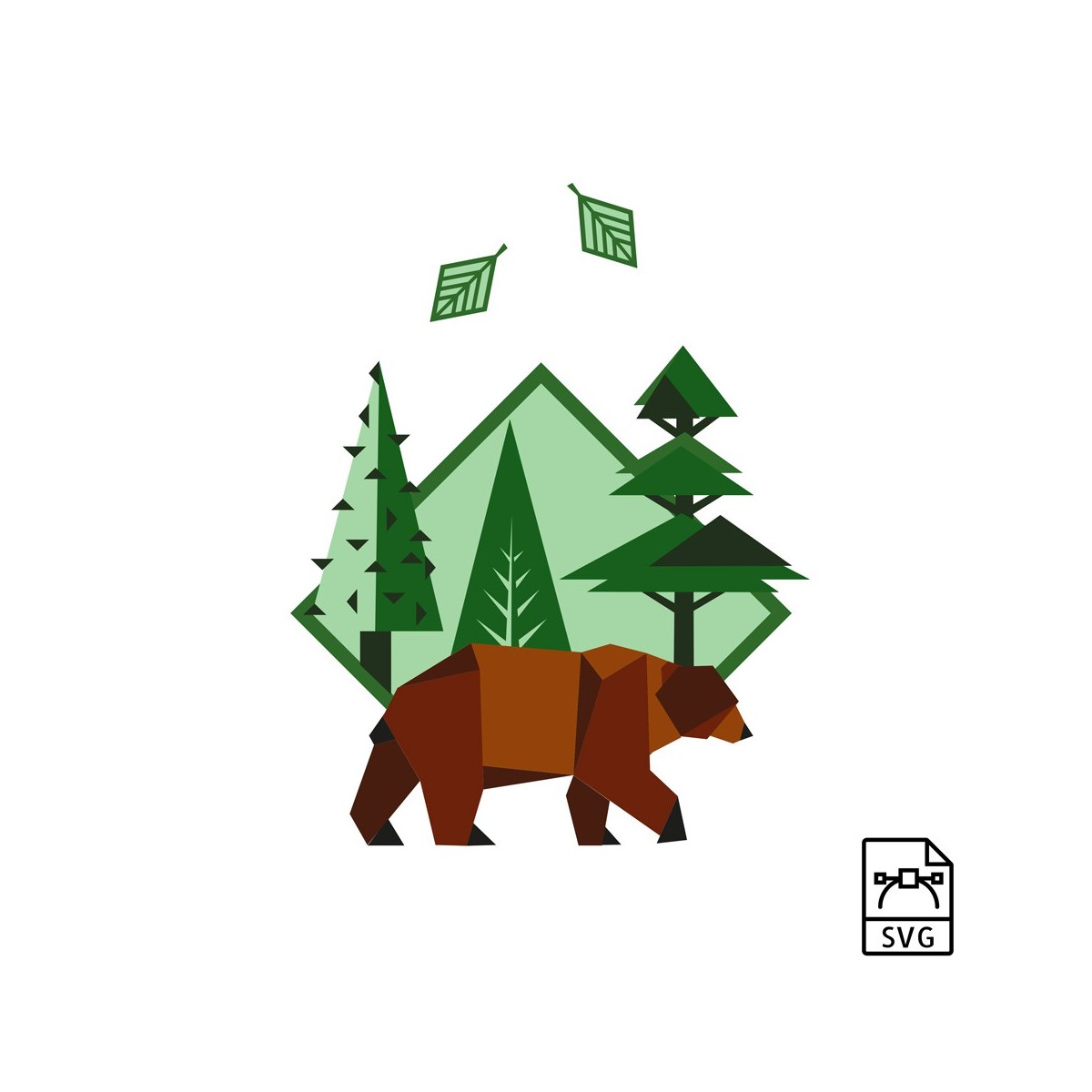 Brown bear - Vector graphics